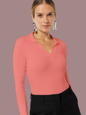 Kashonaa Casual Self Design Women Pink Top