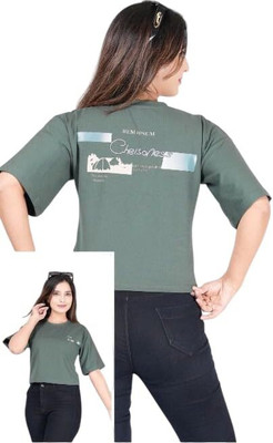 MRGINFRABUILD Casual Solid, Printed Women Grey Top