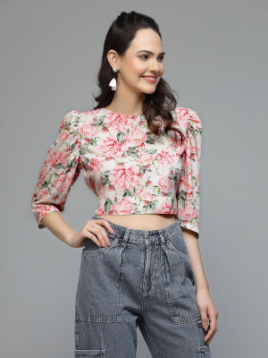 Fabway Clothing Casual Printed Women Multicolor Top