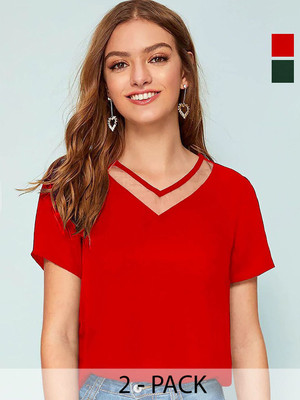 CORSICA Casual Solid Women Multicolor Top