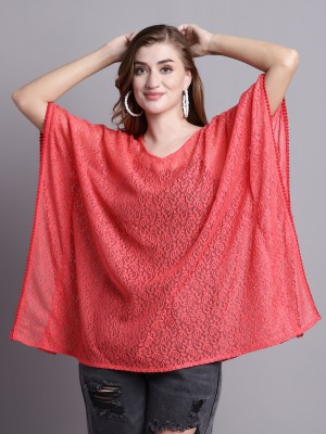 moonaah Casual Solid Women Red Top