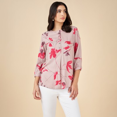 Akkriti by Pantaloons Casual Printed Women Pink Top