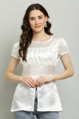 vashist Casual Solid Women White Top
