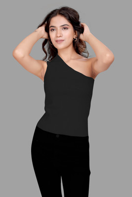 MADBORN CREATION Formal Solid Women Black Top
