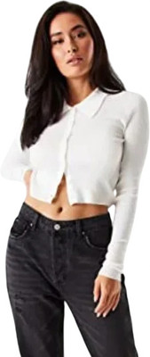 Siyara Party Solid Women White Top
