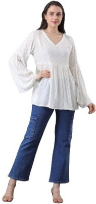 DESIGN ME FASHION AND CRAFT Casual Solid Women Black Top