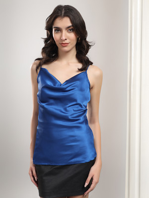 KOTTY Casual Solid Women Blue Top