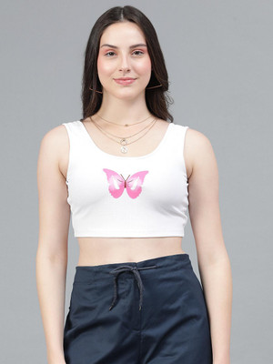 KOTTY Casual Printed Women White Top