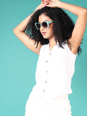 V-MART Casual Solid Women White Top
