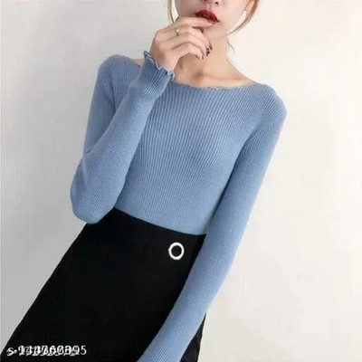 Shri Ganesh Provisional Store Casual Striped Women Blue Top