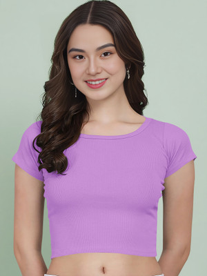NAVYANKAA Casual Self Design Women Light Blue Top