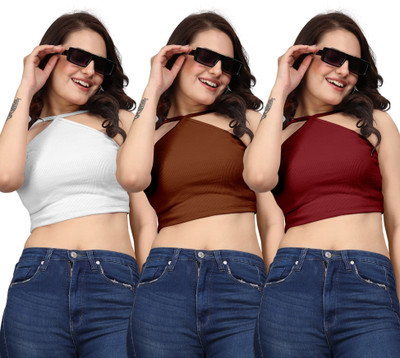 OINOZ Party Solid Women Multicolor Top