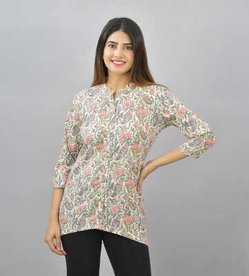 Kezlin Casual Printed Women White, Multicolor Top