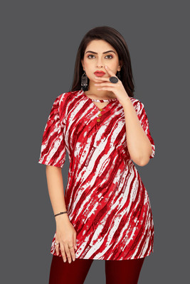 TASHVI CREATION Casual Printed Women Red Top