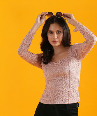 Globus Party Self Design Women Pink Top