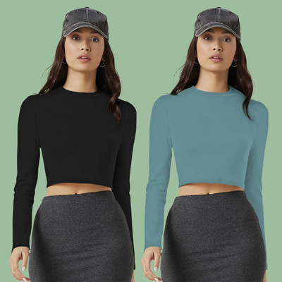 Dream Beauty Fashion Casual Solid Women Light Blue Top