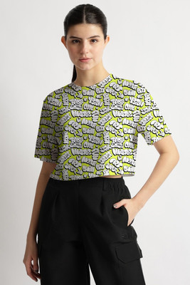 Attire Empire Casual Printed Women Yellow Top