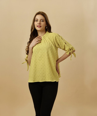 RIEKA Casual Solid Women Multicolor Top