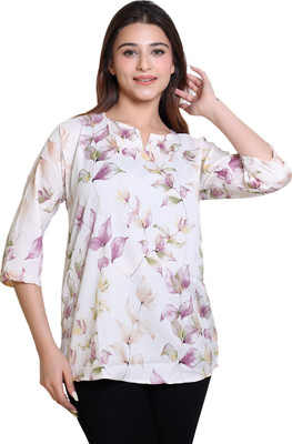 Ogarti Casual Printed Women Purple Top