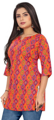 TopShopSurat Casual Printed Women Pink Top