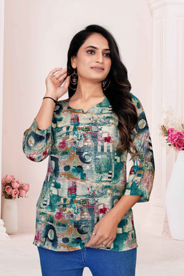 SP FASHION Casual Printed Women Multicolor Top