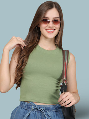bamboo breeze Party Solid Women Green Top