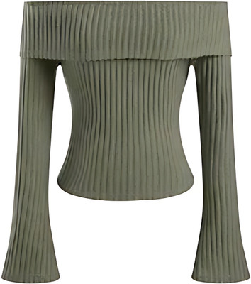 Sovi fashion Casual Solid Women Light Green Top