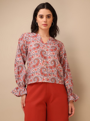 MILOST Casual Printed Women Multicolor Top