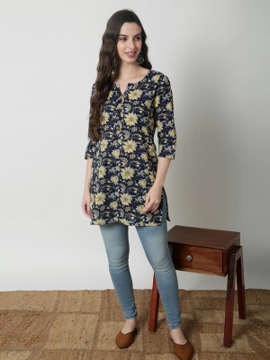 Janakdulari Creation Casual Printed Women Blue Top