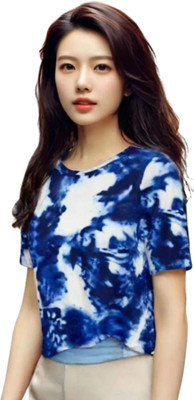 Madhave Casual Solid Women Blue Top
