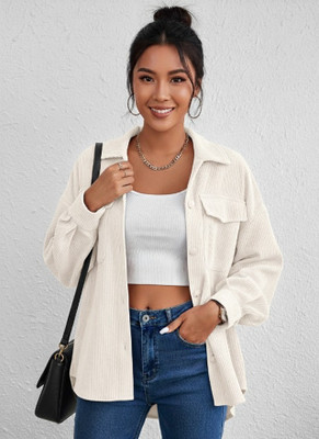 Leriya Fashion Casual Self Design Women White Top