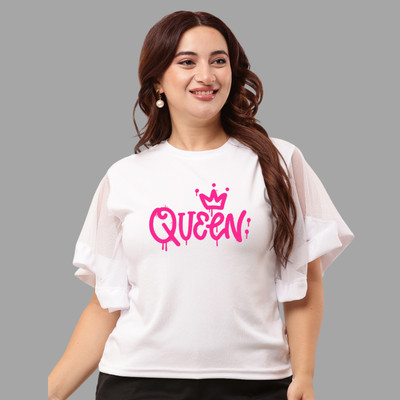 SAUMEGH CREATION Casual Printed Women White Top