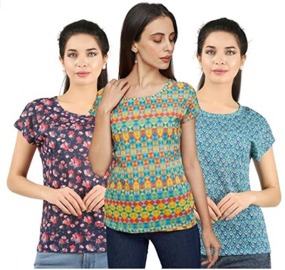 LAYA Casual Printed Women Multicolor Top