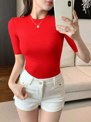 veshh Casual Solid Women Red Top