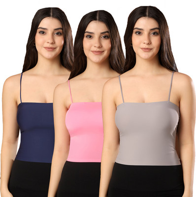Paavki Casual Solid Women Dark Blue, Pink, Grey Top