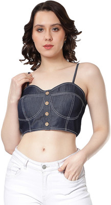 NOEVOSDAMAS Casual Solid Women Blue Top