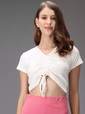 TANDUL Casual Solid Women White Top