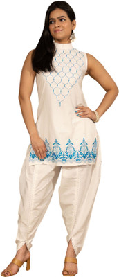 Gailee Casual Embroidered Women White Top
