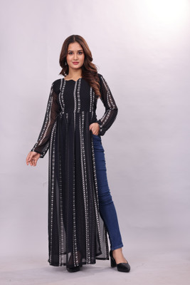 PALIBHAV Casual Printed Women Black Top