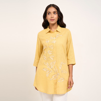 Rangmanch by Pantaloons Casual Printed Women Yellow Top