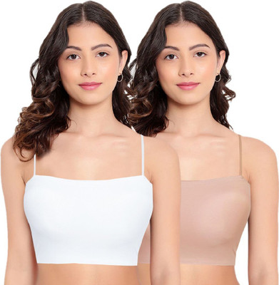 HAPPILO CREATIONS Casual Solid Women White, Beige Top