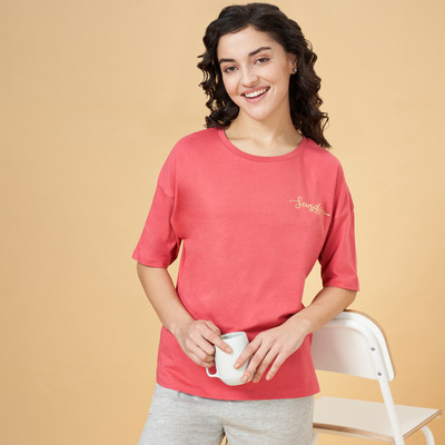 Dreamz by Pantaloons Casual Printed Women Pink Top