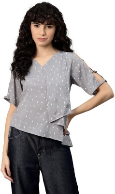 IVES Casual Printed Women Grey, White Top