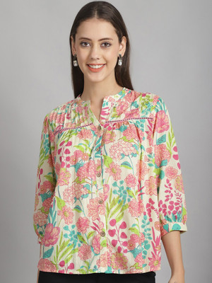 Kavisaa Casual Printed Women Multicolor Top