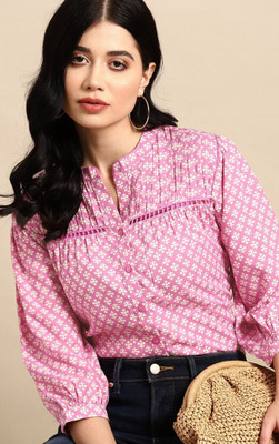 Ankira Party Floral Print Women Pink Top