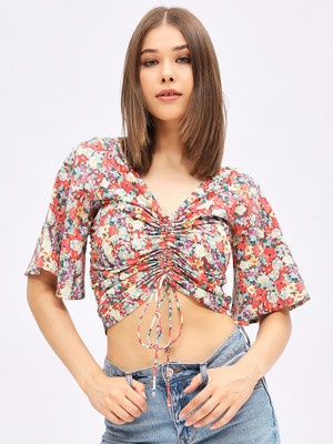 HARPA Casual Printed Women Multicolor Top