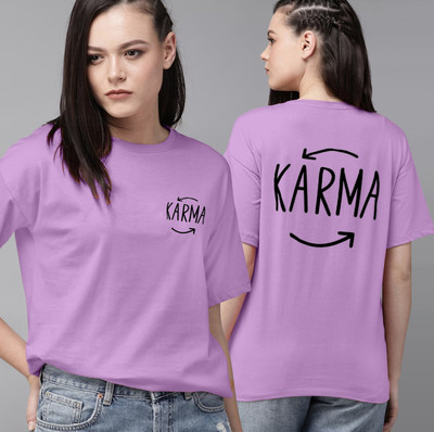 hkCreation Casual Graphic Print Women Purple Top