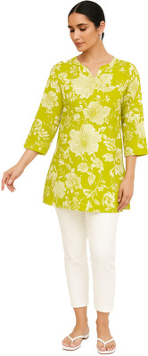 Zappy Casual Printed Women Green Top