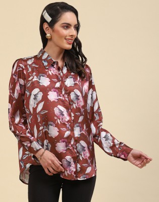 MONTE CARLO Casual Printed Women Brown Top