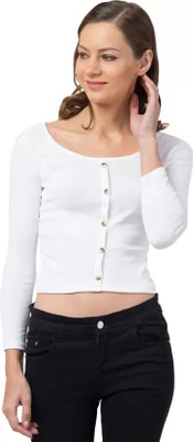 Fashion Passion India Casual Solid Women White Top